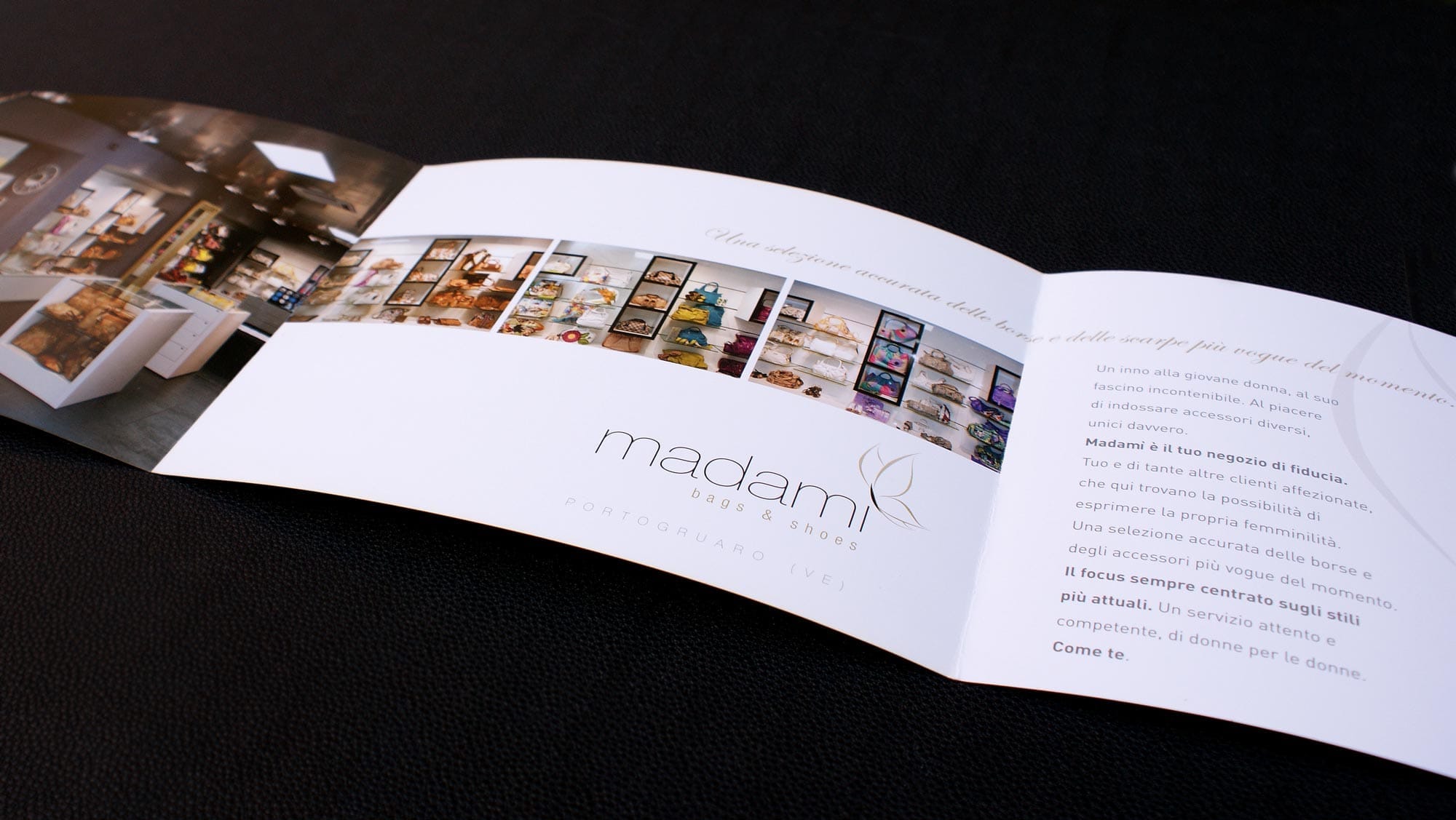 Madam&igrave; bags and shoes creazione brochure di presentazione stampa
