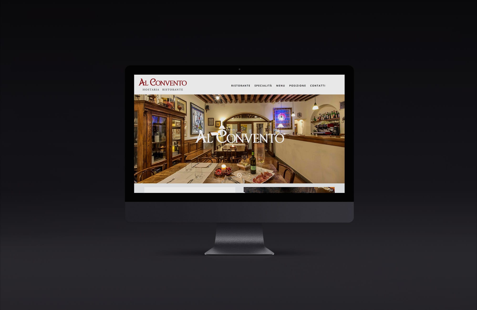 realizzazione sito Al convento Palmanova ristorante
