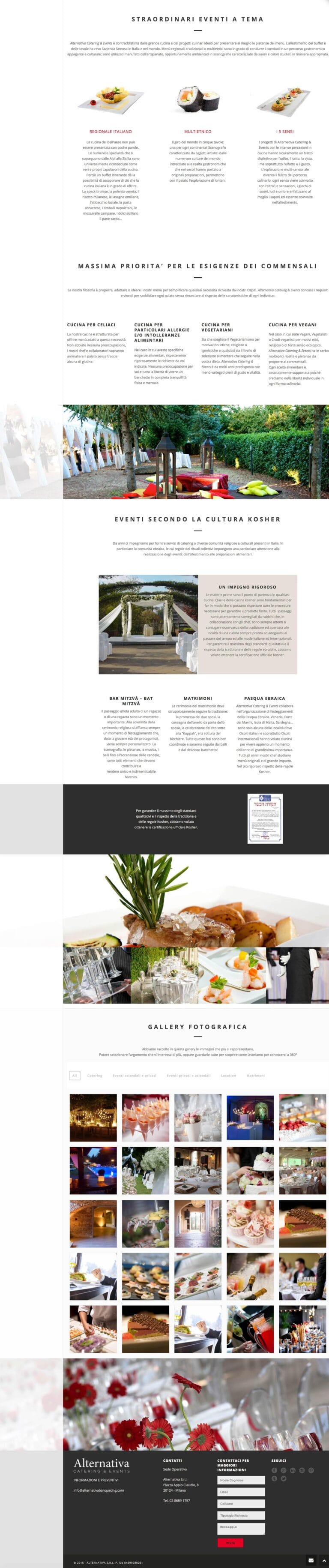 creazione sito web per alternativa catering milano