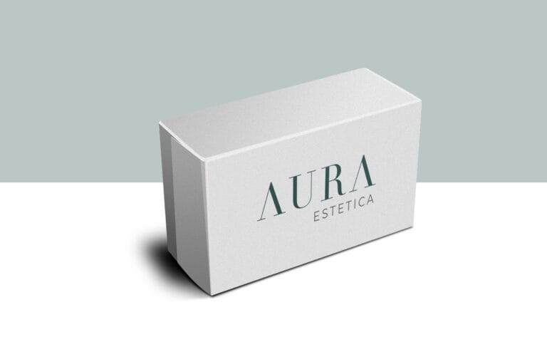 Aura estetica progetto grafico scatola packaging