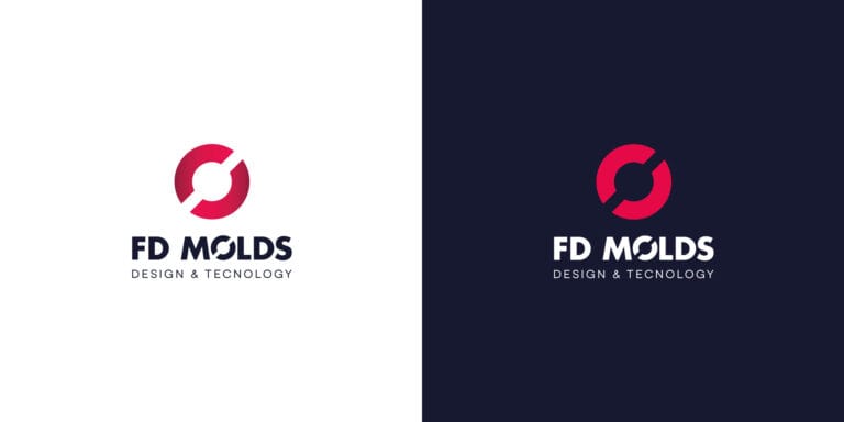 new logo fdmolds brand identity positivo negativo