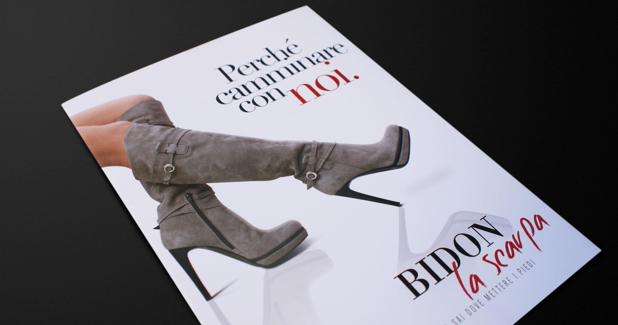bidon la scarpa depliant promozionale pubblicit&agrave;