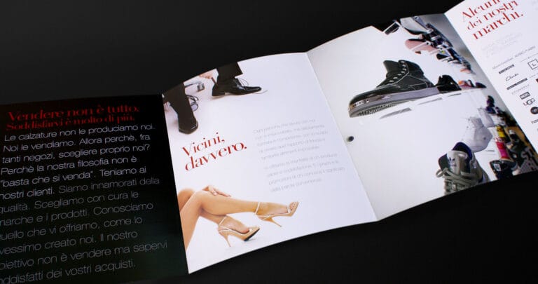 bidon la scarpa depliant promozionale pubblicità