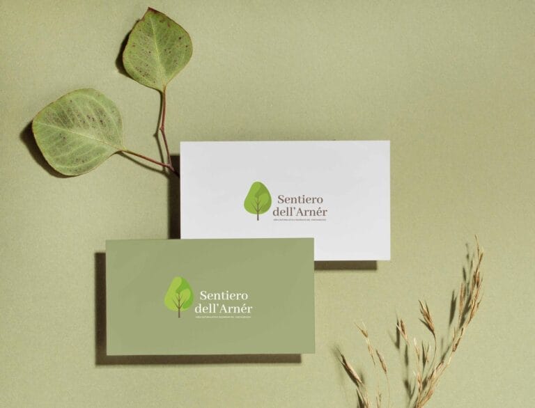 creazione logo marchio sentiero dell'arner a cordenons per Hera BIGLIETTO DA VISITA